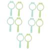 Healeved 10-Piece Handheld Magnifying Glass Set, Double-Convex Lens, Blue and Green view 1