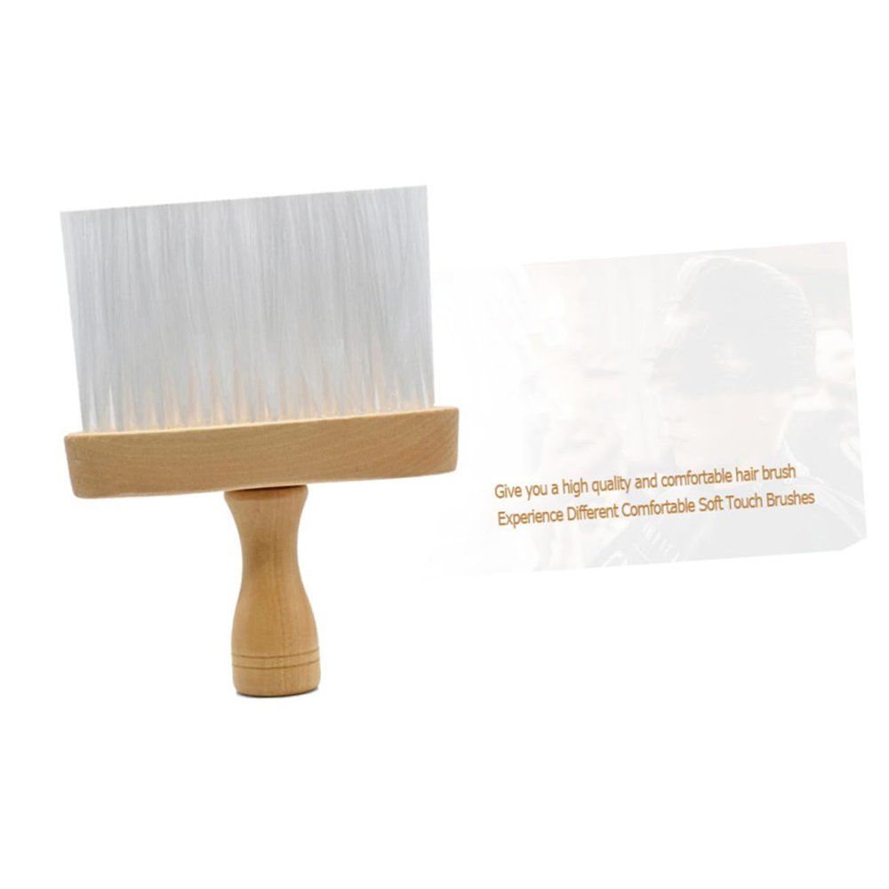 MUSISALY Hair-Cleaning Brush with Wooden Handle and Nylon Bristles