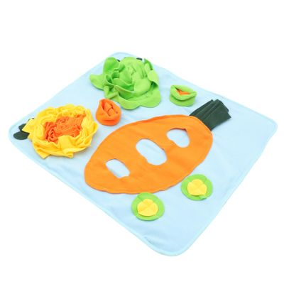 BELLIFFY Rabbit Feeding Mat, Interactive Flannel Snuffle Mat