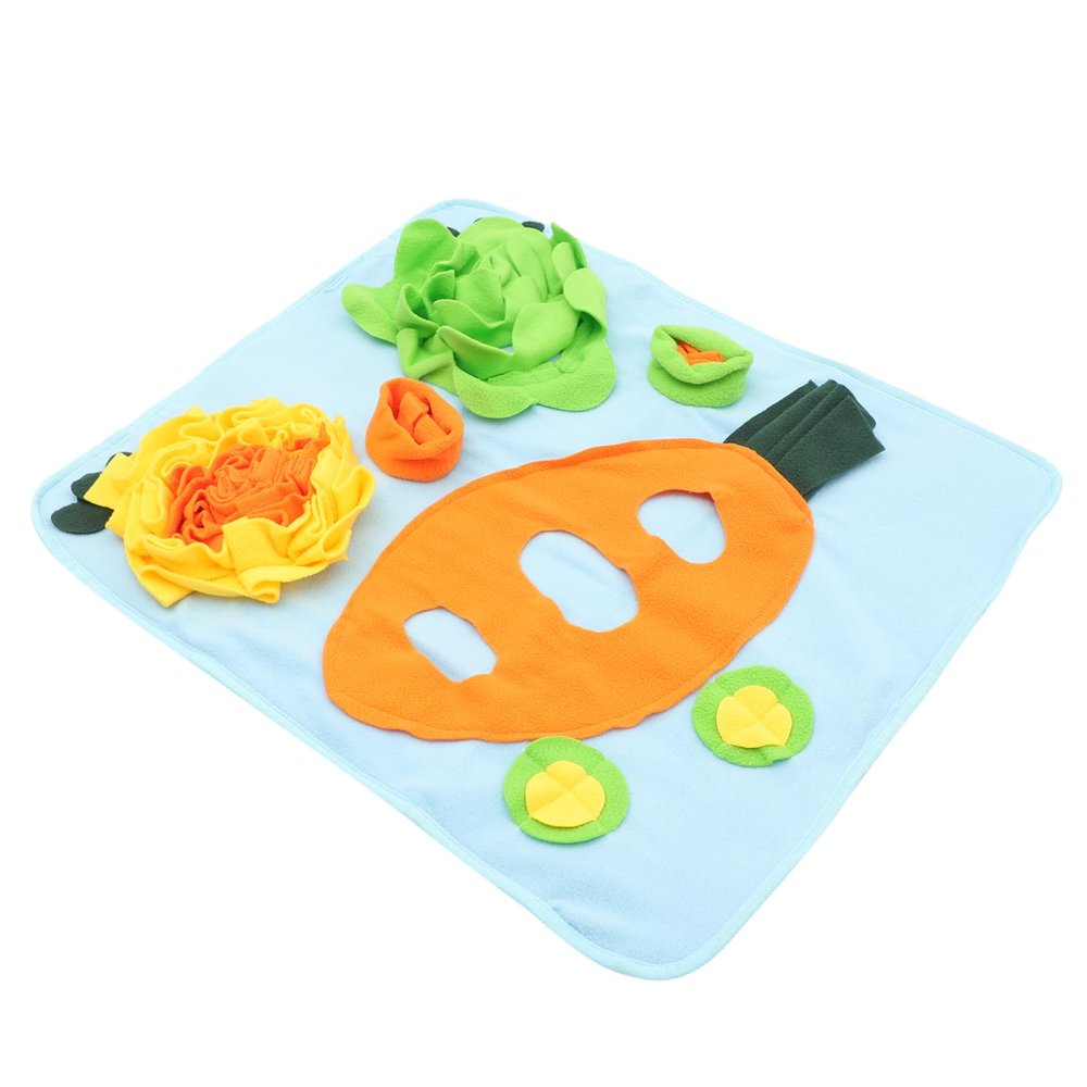 BELLIFFY Rabbit Feeding Mat, Interactive Flannel Snuffle Mat