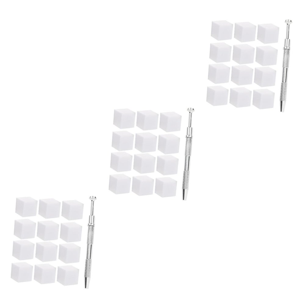 Healeved 3-Piece Nail Art Sponges for Gradients, Soft Manicure Sponges with Handle for Creative Nail Designs for Beginners