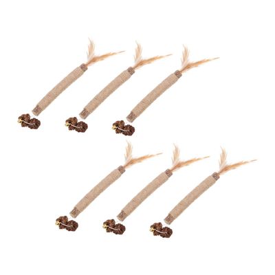 BELLIFFY 6-Piece Cat Chew Toy Set with Catnip Fruit for Dental Care and Indoor Cat Entertainment