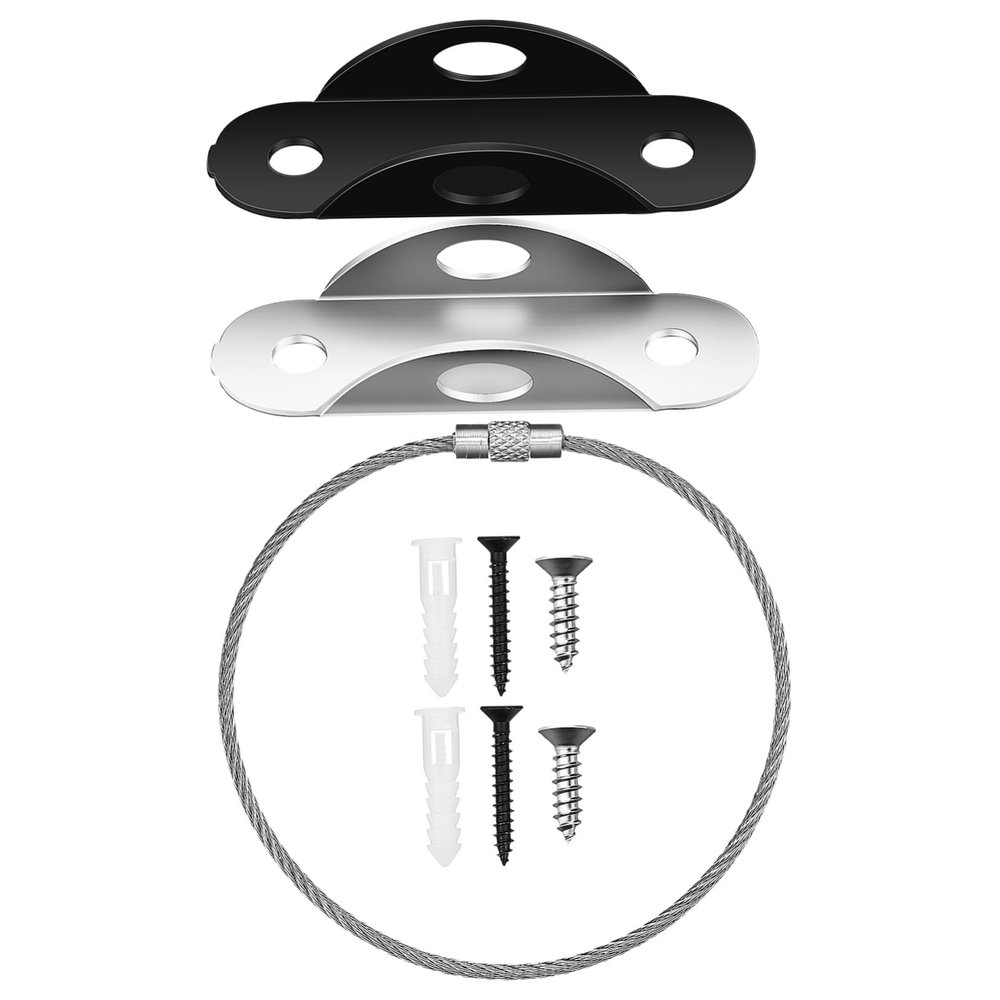 VICASKY 2-Pack Stainless Steel Baby-Safe Furniture Anchors for Anti-Tip Protection
