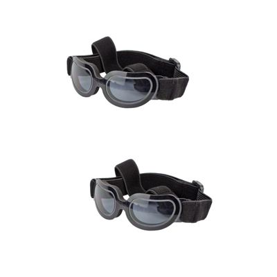 CIYODO 2-Piece Dog Sunglasses, Black
