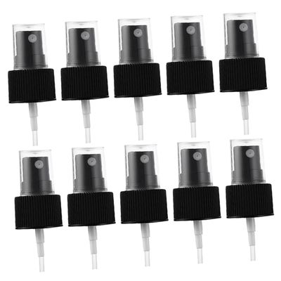 20 Black Plastic Spray Heads for Bottles, 18 mm Fine Mist