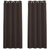 CHENMIAO Blackout Curtains 180 x 270 cm, Thermal and Sun Protection, Grommet Top, Washable, Brown view 1