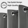 CHENMIAO Blackout Curtains 180 x 270 cm, Thermal and Sun Protection, Grommet Top, Washable, Brown view 4