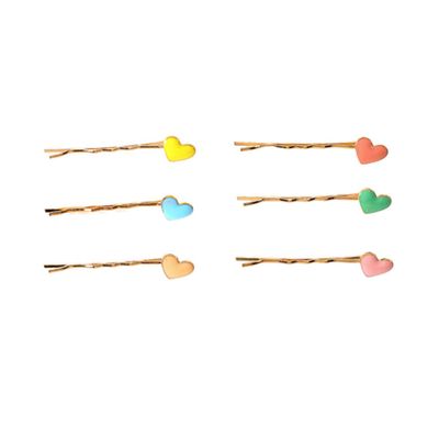 Alloy Heart-Shaped Hair Clips for Parties and Banquets