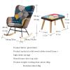 GXXINGIN Patchwork Rocking Nursing Chair with Footstool view 2