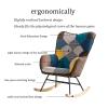 GXXINGIN Patchwork Rocking Nursing Chair with Footstool view 4