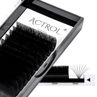 ACTROL Easy Fan Lashes Eyelash Extensions 0.03 D Curl 70, 15–20 mm, Mixed Tray