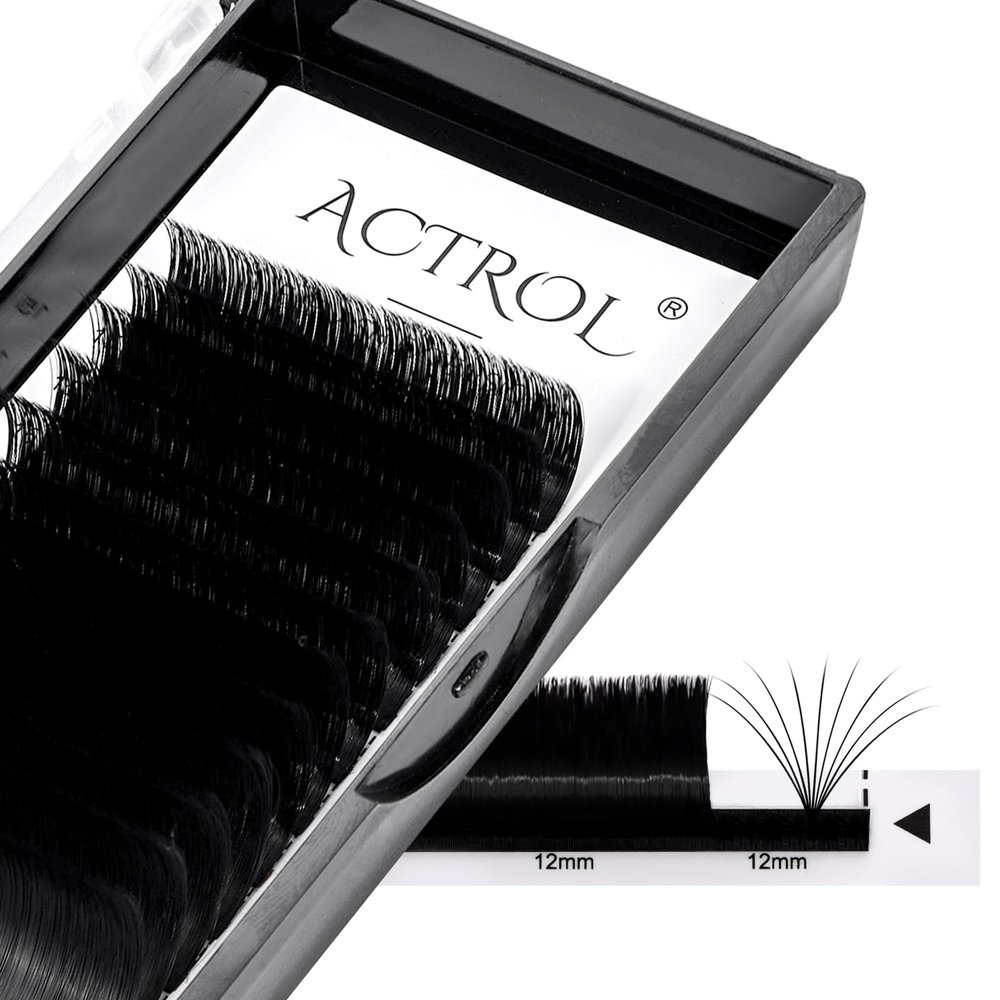 ACTROL Easy Fan Lashes Eyelash Extensions 0.03 D Curl 70, 15–20 mm, Mixed Tray