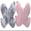 Medi Partners Baby Butterfly Neck Pillow, Cotton/Minky, Berry with Pink Minky view 1