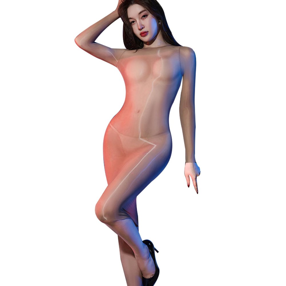 Women's Shiny Nylon Bodystocking Catsuit