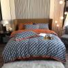 FBHDKJNFG BedLooms 4-Piece Double Bedding Set, Four-Season Universal Pure Cotton Wide-Edge Style view 1