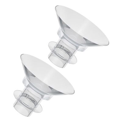 TOYANDONA 2-Piece Silicone Breast Pump Flange Inserts, 13 mm, Transparent, Washable Replacement Inserts