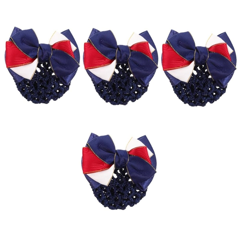 LIFKOME 4-Piece Professional Hair Nets for Women, Elegant Bun Covers for Updos, for Kitchen and Service Staff, 3 Stylish Colors