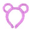 Kodbww Thick Plush Headband for Women with Round Bear Ears, Violet view 1