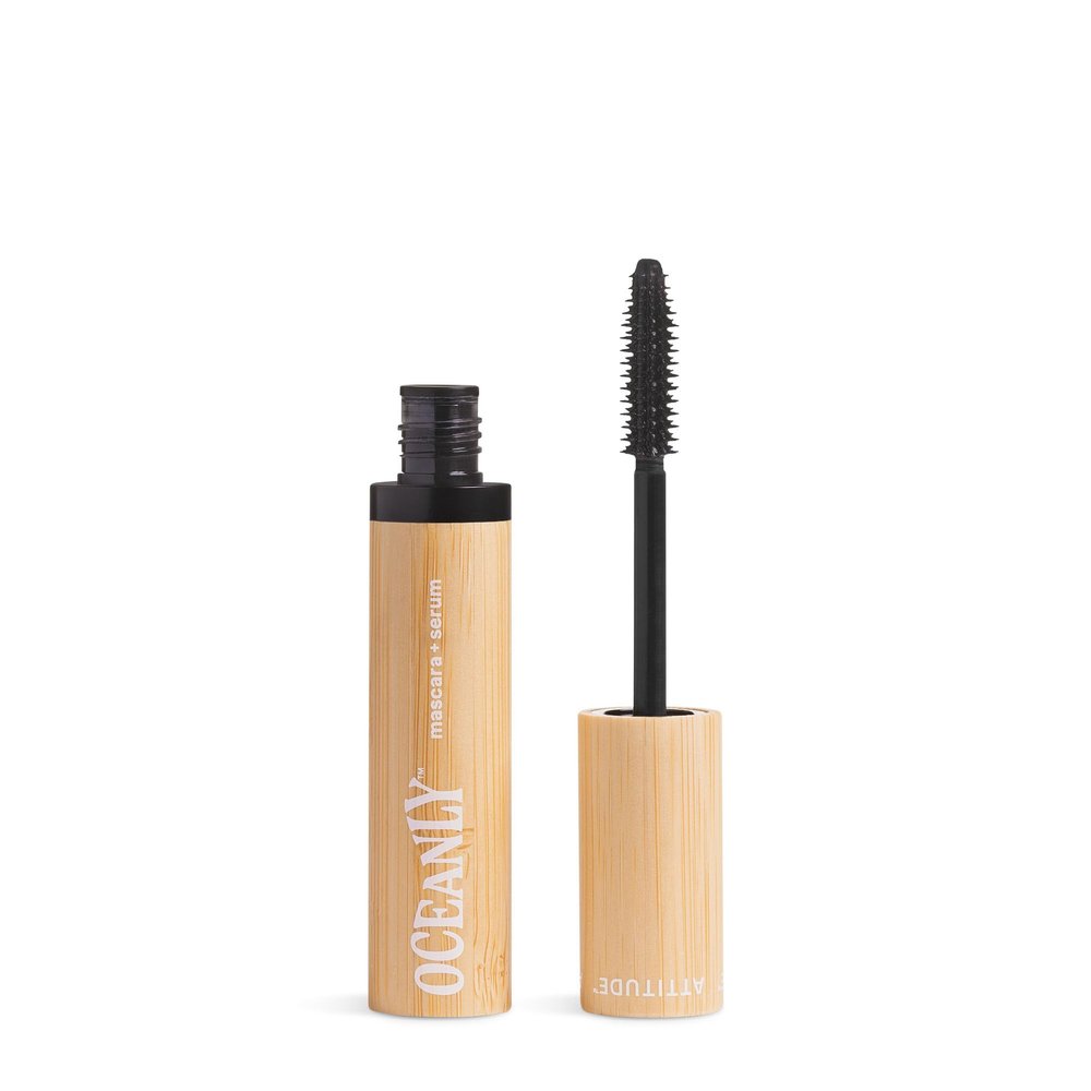 ATTITUDE Oceanly Serum-Infused Mascara, EWG VERIFIED, Eyelash Serum, Length + Volume, Vegan Beauty and Makeup, Black, 7 g