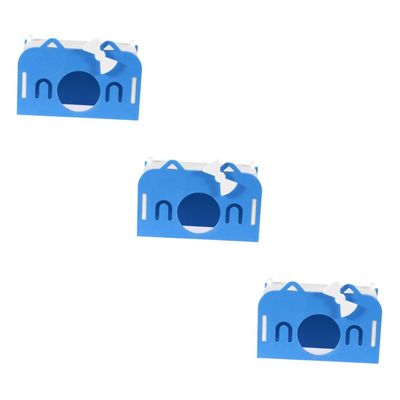 BESPORTBLE 3-Piece Wooden Hamster House, Spacious Blue Nest for Small Pets