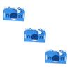 BESPORTBLE 3-Piece Wooden Hamster House, Spacious Blue Nest for Small Pets view 1