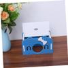 BESPORTBLE 3-Piece Wooden Hamster House, Spacious Blue Nest for Small Pets view 3