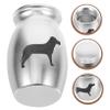 ORFOFE Miniature Pet Urn for Dog and Cat Ashes, Portable Silver Cremation Urn with Secure Lid, Memorial Keepsake for Deceased Pets view 2