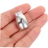 ORFOFE Miniature Pet Urn for Dog and Cat Ashes, Portable Silver Cremation Urn with Secure Lid, Memorial Keepsake for Deceased Pets view 3