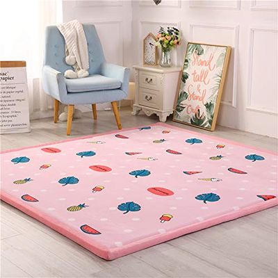 DSSHENGDS Extra-Soft 2 cm Coral Velvet Rug, Non-Slip Crawling Mat, 150 x 180 cm
