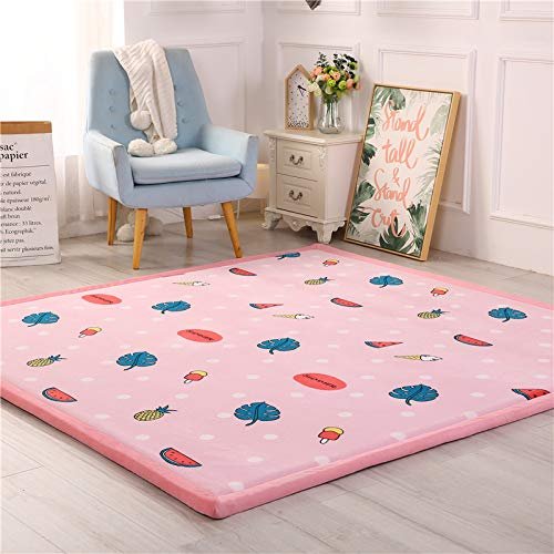 DSSHENGDS Extra-Soft 2 cm Coral Velvet Rug, Non-Slip Crawling Mat, 150 x 180 cm