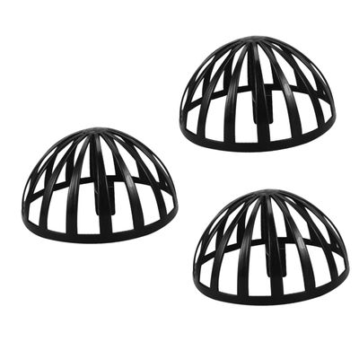 Beaupretty 3-Piece Hat Stands, Wall-Mounted Hat Holders, PP, Black