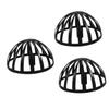 Beaupretty 3-Piece Hat Stands, Wall-Mounted Hat Holders, PP, Black view 1