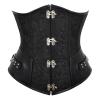 GMDNS Women's Gothic Steampunk Underbust Waist Cincher Corset, S–6XL, Black view 1