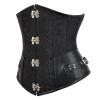 GMDNS Women's Gothic Steampunk Underbust Waist Cincher Corset, S–6XL, Black view 2