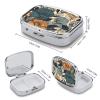 Waterproof Pill Organizer with 2 Compartments ({designName}), Metal Travel Medication Box view 2