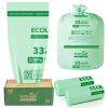 ECOLipak Compostable Trash Bags, 100 L, Biodegradable, Heavy-Duty, Outdoor Use, BPI ASTM D6400 and OK Compost Home Certified, 50 Count (2 Rolls) view 1