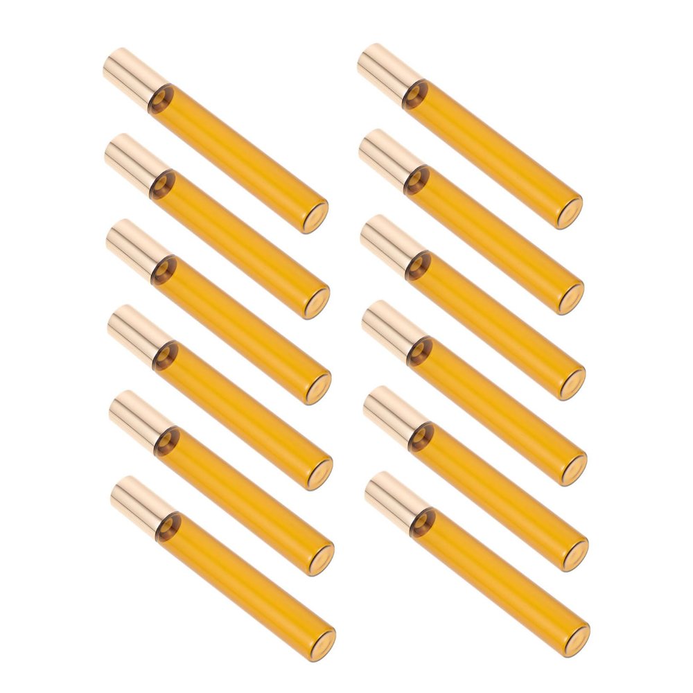 HONMEET 12-Pack 5 ml Glass Roller Bottles, Refillable Containers