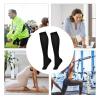 High-Compression Open-Toe Calf Socks, Black, Medium view 4
