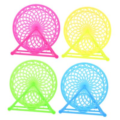 BCOATH 4-Pack Hamster Wheel with Holder
