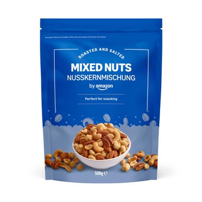 by Amazon - Roasted and Salted Mixed Nuts, 500 g, 1 Pack