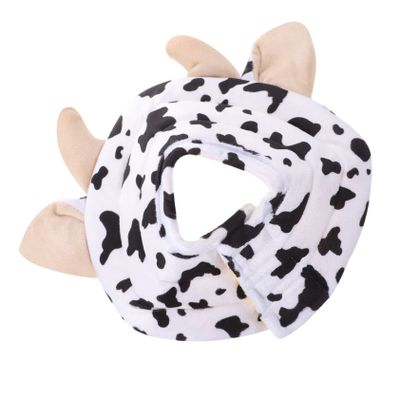 COLLBATH Pet Cone Collar with Anti-Bite Protection, White, Cow Shape