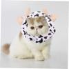 COLLBATH Pet Cone Collar with Anti-Bite Protection, White, Cow Shape view 3