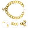 HAPINARY 4-Piece Gold Chain Dog Collar Set for Small Dogs, Elegant Pet Neck Decoration for Parties and Special Occasions view 3