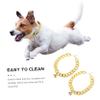 HAPINARY 4-Piece Gold Chain Dog Collar Set for Small Dogs, Elegant Pet Neck Decoration for Parties and Special Occasions view 4