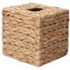 Rectangular Iron and Straw Tissue Box Holder in Country Style view 1