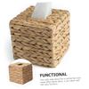 Rectangular Iron and Straw Tissue Box Holder in Country Style view 4