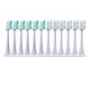 WENH 12-Pack Replacement Brush Heads for T300/T500/T700 Sonic Electric Toothbrushes, Soft Bristles, Vacuum-Sealed Package (6 Green, 6 White) view 1