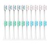 WENH 12-Pack Replacement Brush Heads for T300/T500/T700 Sonic Electric Toothbrushes, Soft Bristles, Vacuum-Sealed Package (6 Green, 6 White) view 2