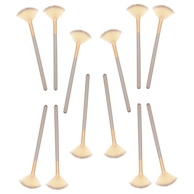 Mikinona 12-Piece Fan-Shaped Facial Mask Brush Set