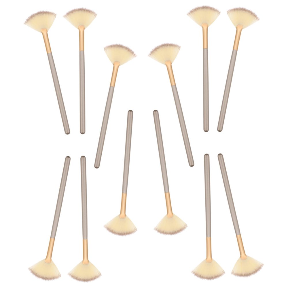 Mikinona 12-Piece Fan-Shaped Facial Mask Brush Set